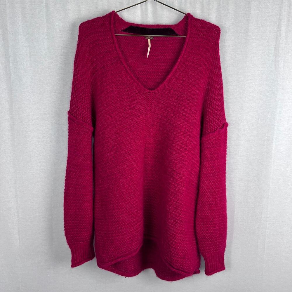 Free People Sweater All Mine Pullover Oversized Slouchy Alpaca Cozy Boho Artsy
